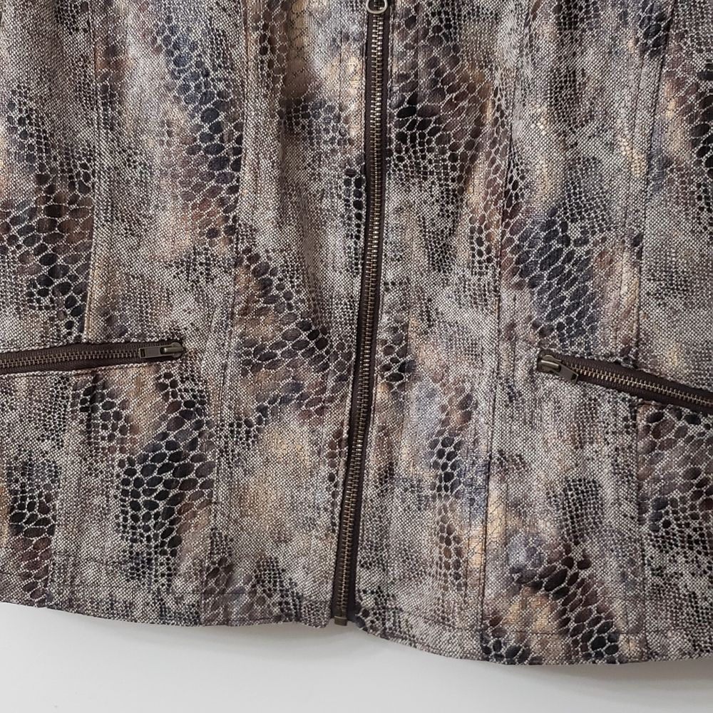 Notations Alligator Print Blazer Size Pm - image 3